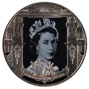 ½ Crown In the name of Elizabeth II; Devoted to Service, United Kingdom, 2022 reverse image