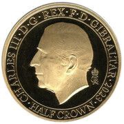 ½ Crown - Charles III Coronation; Gold plated obverse image