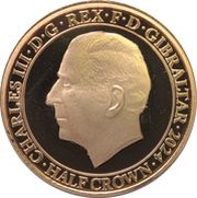 ½ Crown - Charles III Winston Churchill - A True British Icon; Gold Plated obverse image