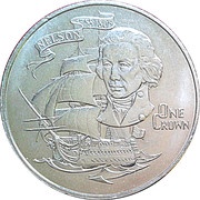 1 Crown - Elizabeth II Admiral Lord Nelson, United Kingdom, 1980 reverse image
