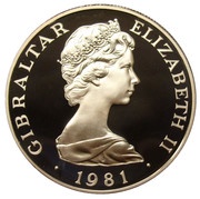 1 Crown - Elizabeth Royal Wedding; Silver Proof obverse image