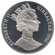 1 Crown - Elizabeth II Constitution; Silver Proof obverse image