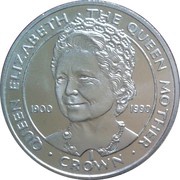 1 Crown - Elizabeth II Queen Mother, United Kingdom, 1990 reverse image