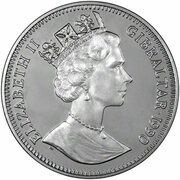 1 Crown - Elizabeth II Queen Mother; Silver Proof obverse image