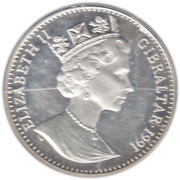 1 Crown - Elizabeth II Chariot Racing; Silver Proof Issue obverse image