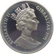 1 Crown - Elizabeth II Long Distance Runners; Silver Proof obverse image