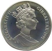 1 Crown - Elizabeth II Wrestling; Silver Proof obverse image