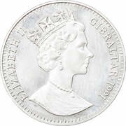 1 Crown - Elizabeth II Long-jump; Silver Proof obverse image
