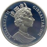 1 Crown - Elizabeth II Olympic Victor; Silver Proof obverse image