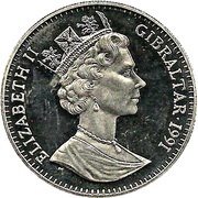 1 Crown - Elizabeth II Corgi obverse image