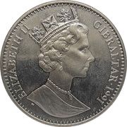 1 Crown - Elizabeth II Discus Thrower obverse image
