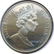 1 Crown - Elizabeth II Discus Thrower; Silver Proof Issue obverse image