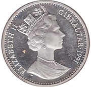 1 Crown - Elizabeth II Javelin Thrower; Silver Proof Issue obverse image