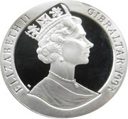 1 Crown - Elizabeth II U.S.S. Philadelphia; Silver Proof obverse image