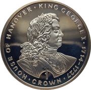 1 Crown - Elizabeth II King George I, United Kingdom, 1993 reverse image
