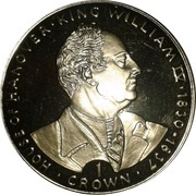 1 Crown - Elizabeth II King William IV, United Kingdom, 1993 reverse image
