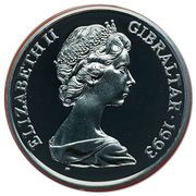 1 Crown - Elizabeth II King George VI; Silver Proof obverse image