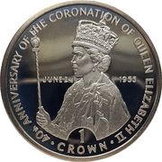 1 Crown - Elizabeth II Coronation of Queen Elizabeth II, United Kingdom, 1993 reverse image