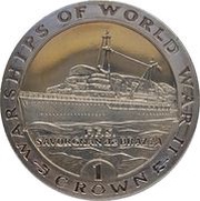 1 Crown - Elizabeth II F.F.S. Savorgnan de Brazza, United Kingdom, 1993 reverse image