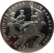 1 Crown - Elizabeth II Skaters, United Kingdom, 1993 reverse image