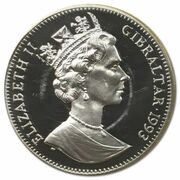 1 Crown - Elizabeth II Skaters; Silver Proof obverse image