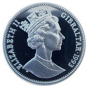 1 Crown - Elizabeth II Cetiosaurus; Silver Proof obverse image