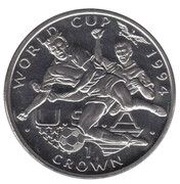 1 Crown - Elizabeth II Tackling player with ball, United Kingdom, 1994 reverse image