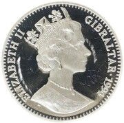 1 Crown - Elizabeth II Tackling player with ball; Silver Proof obverse image