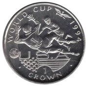 1 Crown - Elizabeth II Player scoring under goalkeeper reverse image