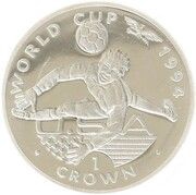 1 Crown - Elizabeth II Goalkeeper diving; Silver Proof reverse image