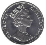 1 Crown - Elizabeth II Player heading ball obverse image