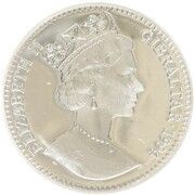 1 Crown - Elizabeth II Player heading ball; Silver Proof obverse image