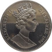 1 Crown - Elizabeth II Sabretooth Tiger obverse image