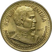 5 Pesos Admiral G. Brown obverse image