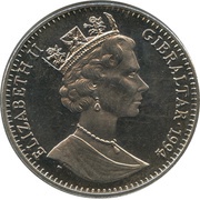 1 Crown - Elizabeth II Spanish Eagle obverse image