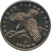 1 Crown - Elizabeth II Spanish Eagle, United Kingdom, 1994 reverse image