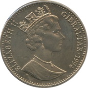 1 Crown - Elizabeth II Dolphin obverse image