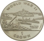 1 Crown - Elizabeth II Maltese Convoys, United Kingdom, 1994 reverse image