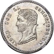 2 Soles, Bolivia, 1854 reverse image