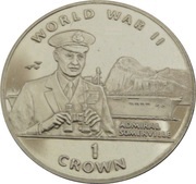 1 Crown - Elizabeth II Admiral Somerville, United Kingdom, 1994 reverse image