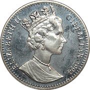 1 Crown - Elizabeth II Wernher von Braun obverse image