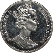 1 Crown - Elizabeth II First Man on the Moon - Return journey obverse image