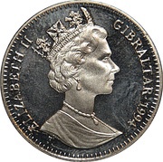 1 Crown - Elizabeth II 25th Anniversary of the First Man on the Moon - One Small Step obverse image