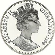 1 Crown - Elizabeth II First Man on the Moon - Eagle has landed; Silver Proof obverse image
