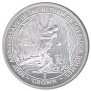 1 Crown - Elizabeth II The Final Problem; Silver Proof, United Kingdom, 1994 reverse image