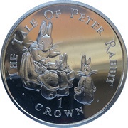 1 Crown - Elizabeth II The Tale of Peter Rabbit, United Kingdom, 1994 reverse image