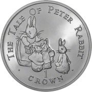 1 Crown - Elizabeth II The Tale of Peter Rabbit; Silver Proof reverse image