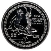 1 Crown - Elizabeth II Long Jumper; Silver proof, United Kingdom, 1995 reverse image