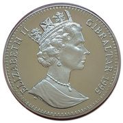 1 Crown - Elizabeth II Javelin Thrower; Silver Proof obverse image