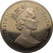 1 Crown - Elizabeth II Javelin Thrower obverse image